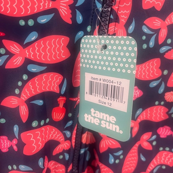 NWT Tame the Sun Long Sleeve Swimsuit One Piece Tummy Control, Sz 12 Rash Guard - Picture 3 of 5